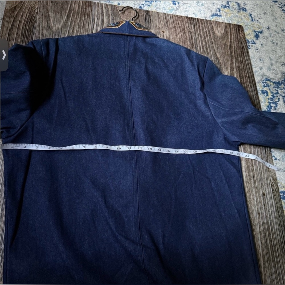 Vintage I.B. Diffusion Denim Blazer – 1992 Embellished Beaded Denim Jacket - Picture 5 of 6